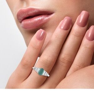 Premium Grandidierite, Diamond (0.20cts) Ring